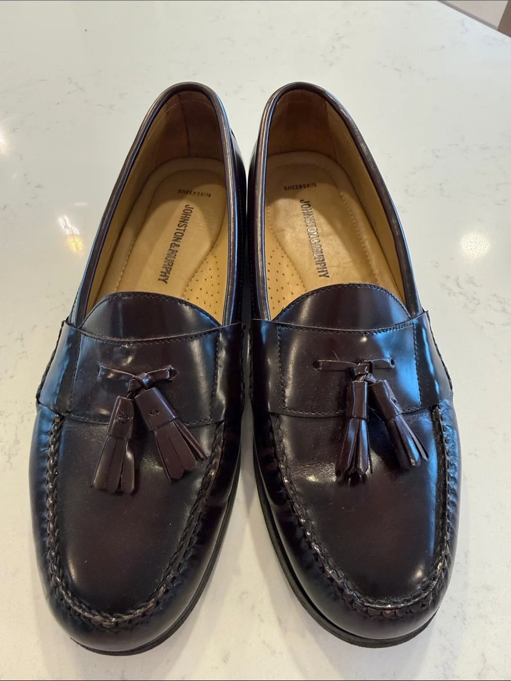 Johnston & Murphy Dark Brown Leather Tassel Loafers